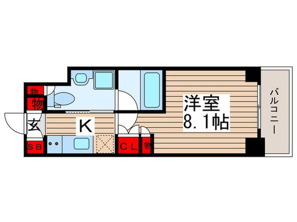 プラウドフラット門前仲町Ｖの物件間取画像